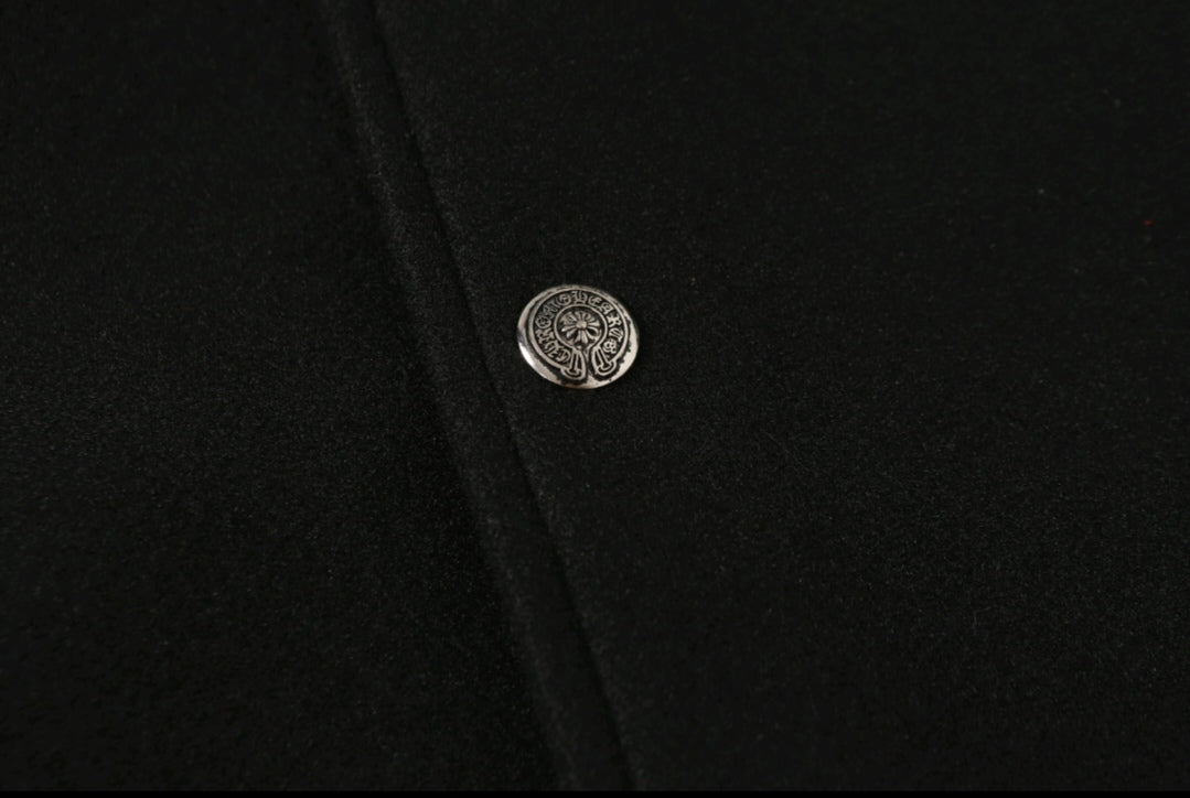 Black White Street Style Baseball Coat 0002
